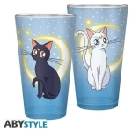 SAILOR MOON - Large Glass - 400ml - Luna & Artemis