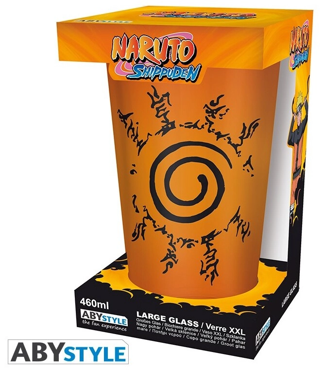 NARUTO SHIPPUDEN - Large Glass - 400ml - Konoha & Seal