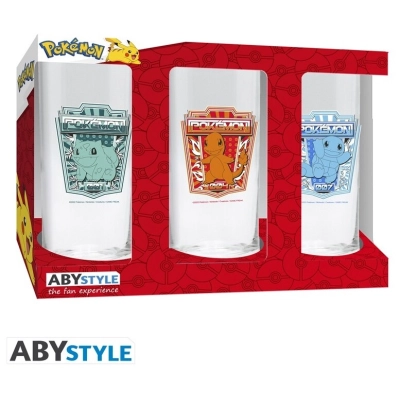 POKEMON - 3 glass set