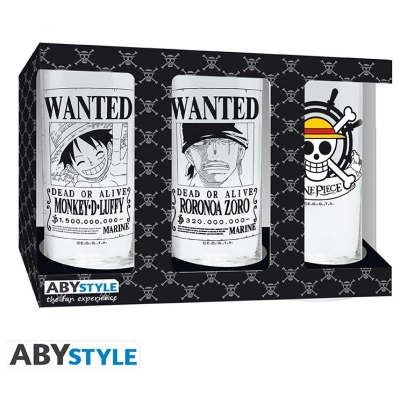 ONE PIECE - 3 glass set