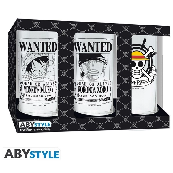 ONE PIECE - 3 glass set