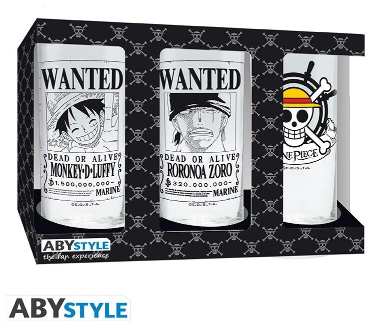 ONE PIECE - 3 glass set
