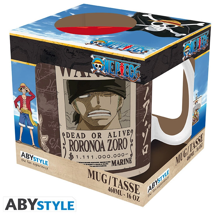 ONE PIECE - Mug - 460 ml - "Zoro Wanted" - subli - box