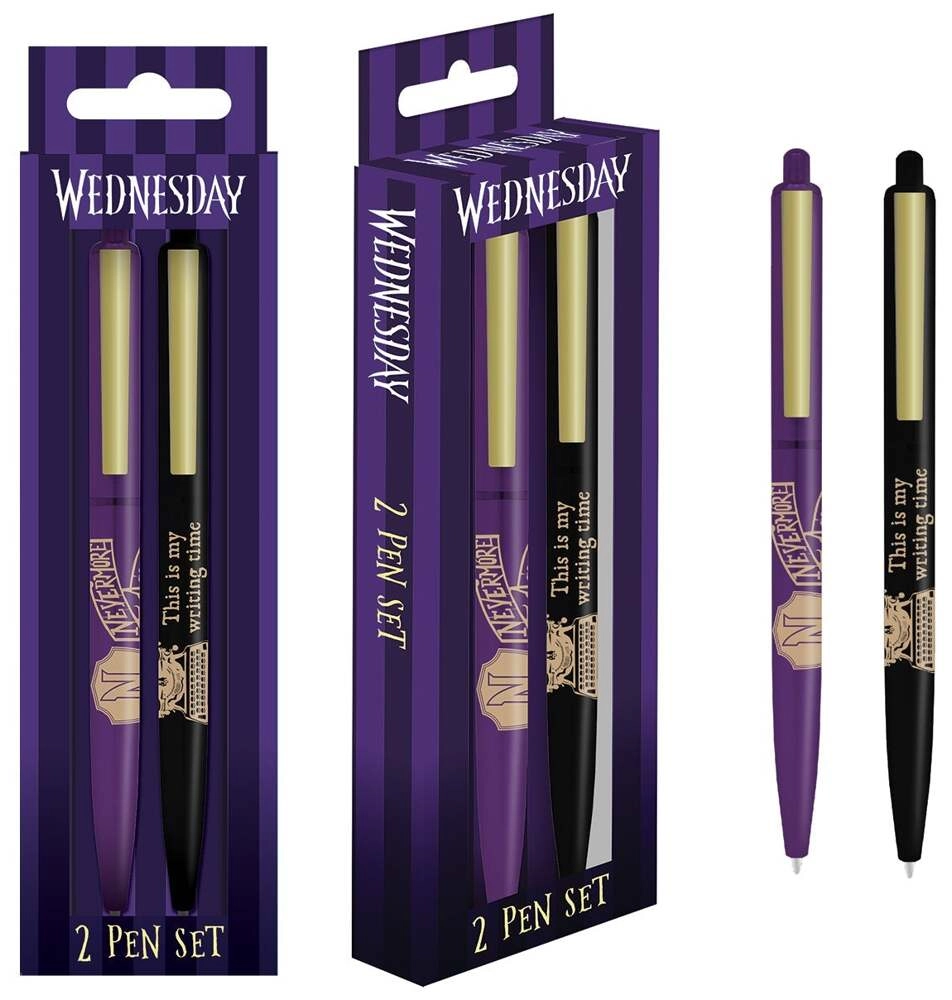 Wednesday (Nevermore) 2 Pen Set Pen Set 2Pk