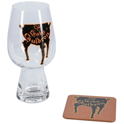 Harry Potter Leaky Cauldron Glass and Coaster Set