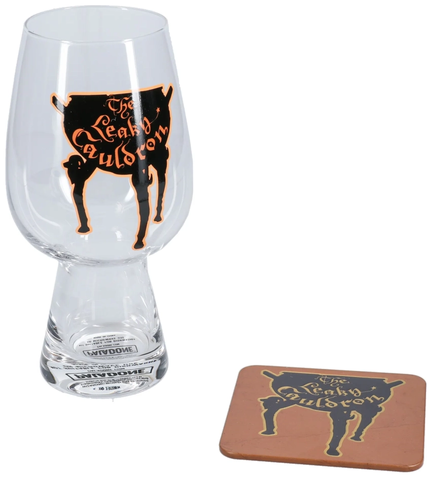 Harry Potter Leaky Cauldron Glass and Coaster Set