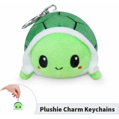 Plush Charm Keychain Happy Green Turtle