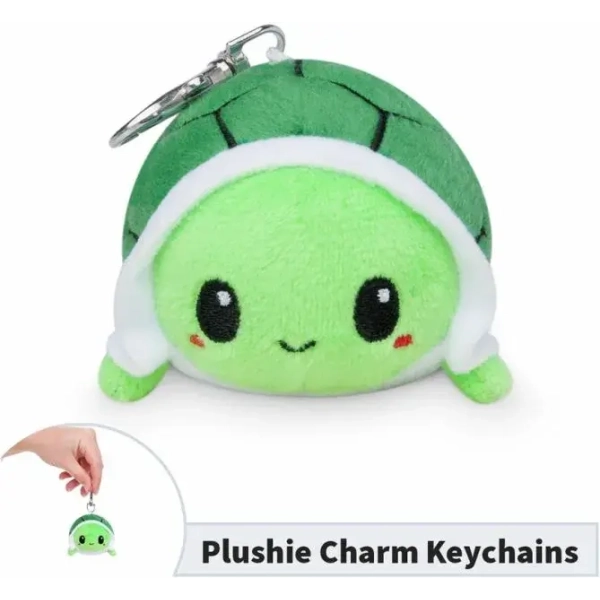 Plush Charm Keychain Happy Green Turtle