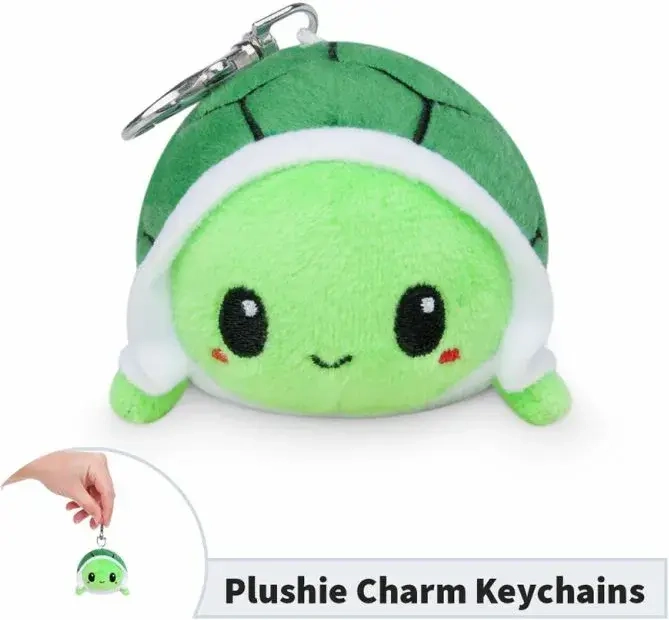 Plush Charm Keychain Happy Green Turtle