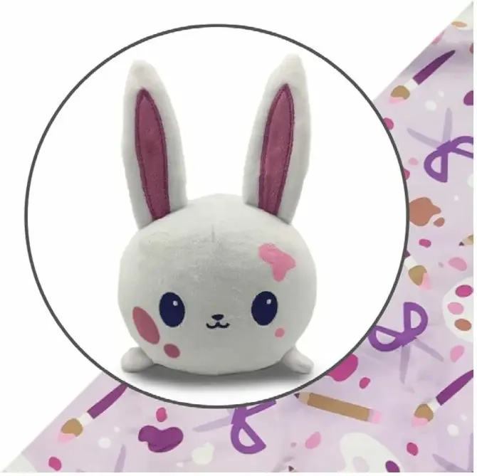 Plushie Tote Bag White Crafting Bunny