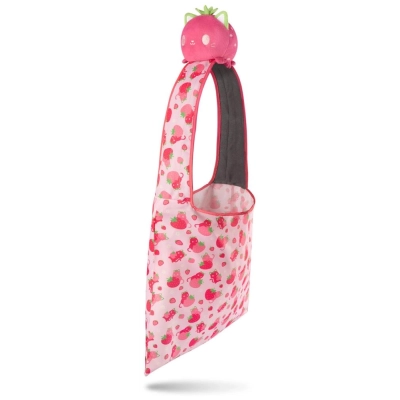 Plushie Tote Bag Pink Strawberry Cat