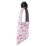 Plushie Tote Bag Black Unicorn/Rainbows