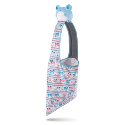 Plushie Tote Bag Blue Frog/Transgender Pride