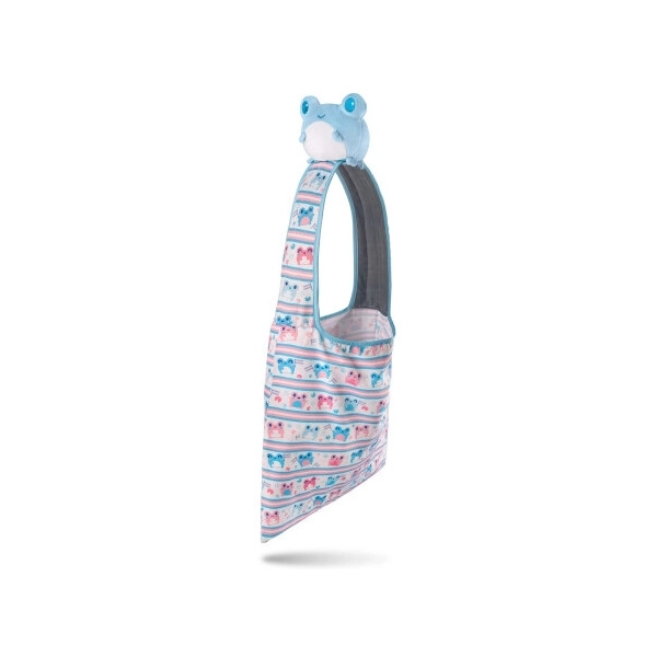 Plushie Tote Bag Blue Frog/Transgender Pride