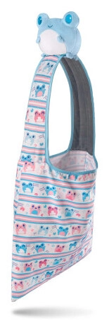 Plushie Tote Bag Blue Frog/Transgender Pride
