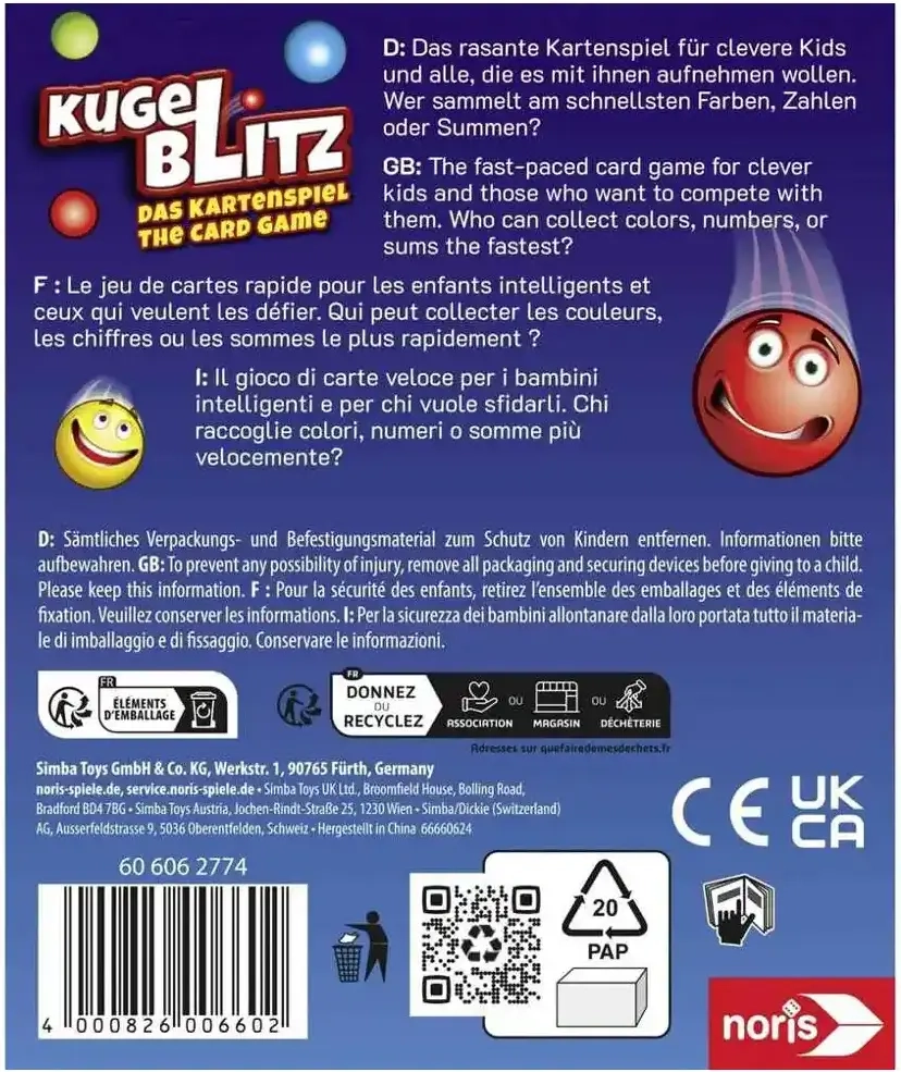 Kugelblitz Kartenspiel