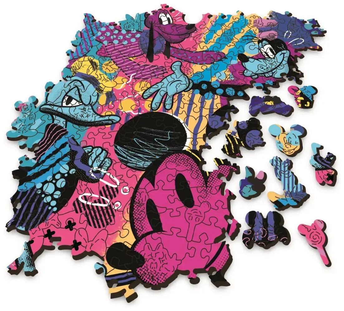 Holzpuzzle Mickey Maus Kontur