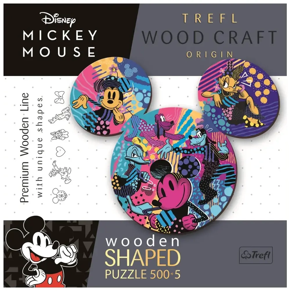 Holzpuzzle Mickey Maus Kontur