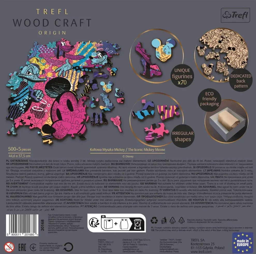 Holzpuzzle Mickey Maus Kontur