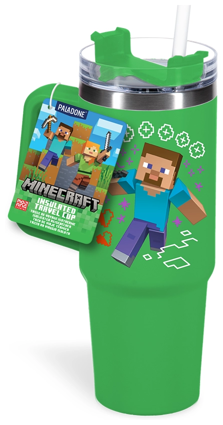 Minecraft Green 900ml Multiway Travel Cup Straw