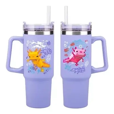 Minecraft Purple 900ml Multiway Travel Straw Cup