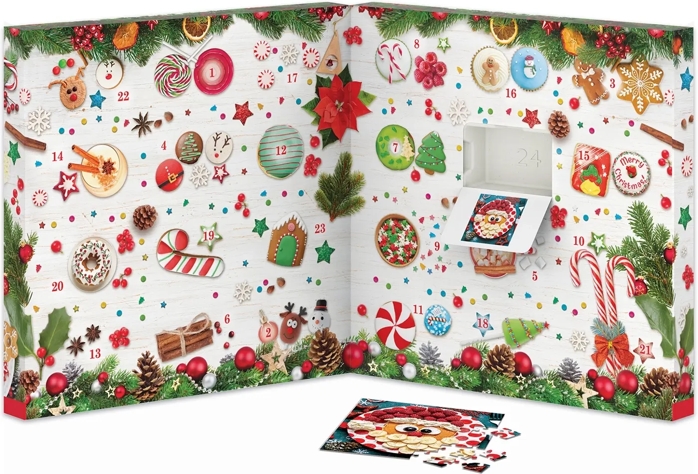 Puzzle Adventskalender - Weihnachtsleckereien - 24 Puzzles