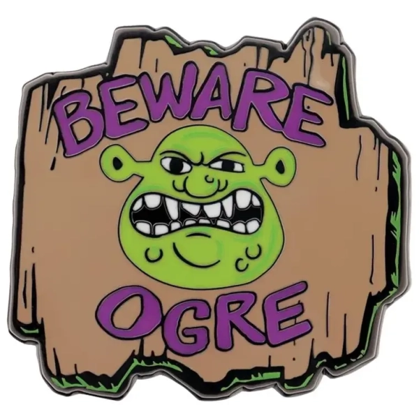 Shrek ‘Beware Ogre’ Pin Badge