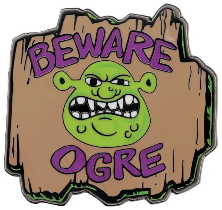 Shrek ‘Beware Ogre’ Pin Badge