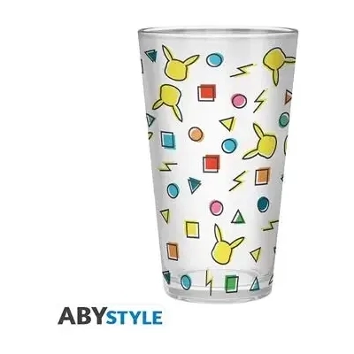 POKEMON - Large Glass - 400ml - Pikachu pattern