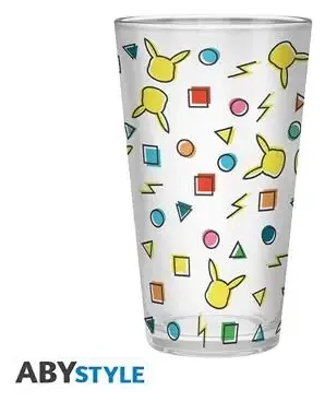 POKEMON - Large Glass - 400ml - Pikachu pattern