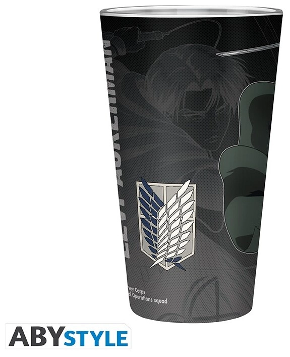 ATTACK ON TITAN - Large Glass - 400ml - Levi S4
