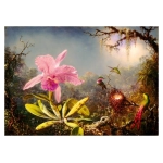 Cattleya Orchid and Three Hummingbirds - 1871 - Martin Johnson Heade Cattleya Orchid and Three Hummingbirds - 1871 - Martin Johnson Heade