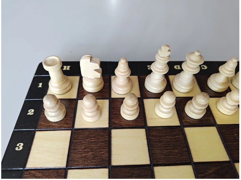 Reiseschach Gebrannt - 26.5cm (B-Qualität)