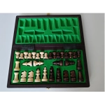 Reiseschach Gebrannt - 26.5cm (B-Qualität)