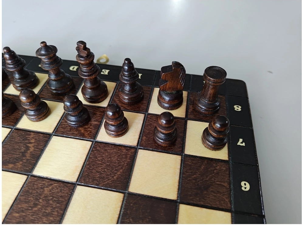 Reiseschach Gebrannt - 26.5cm (B-Qualität)