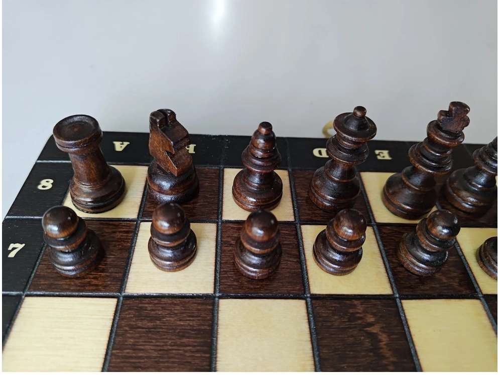 Reiseschach Gebrannt - 26.5cm (B-Qualität)