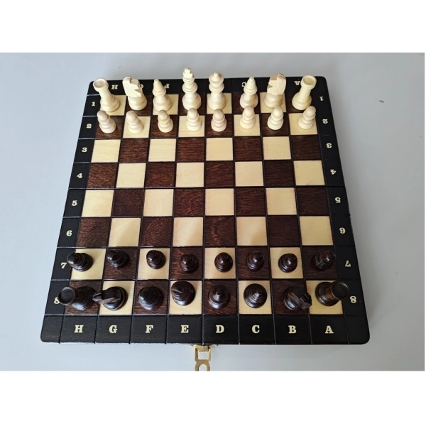 Reiseschach Gebrannt - 26.5cm (B-Qualität)
