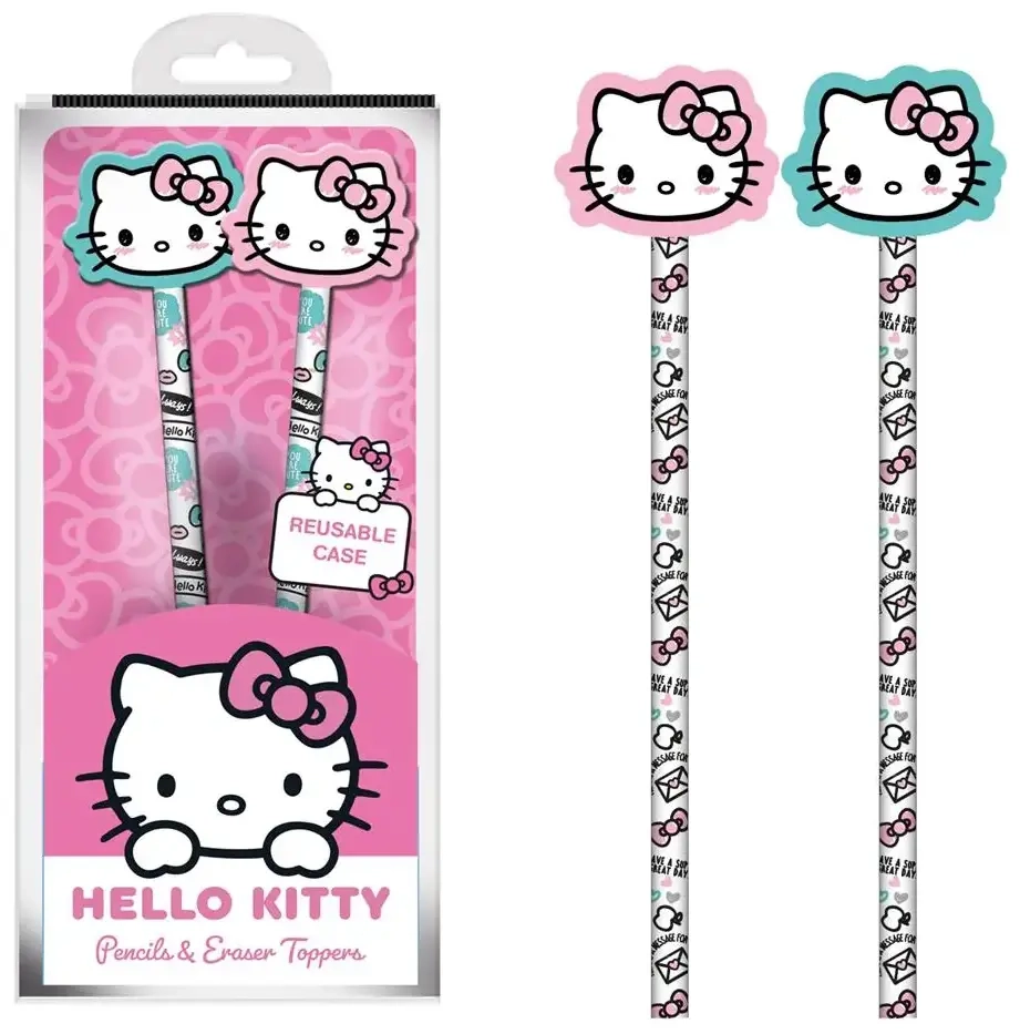 Hello Kitty (Pink) Pencil & Toppers