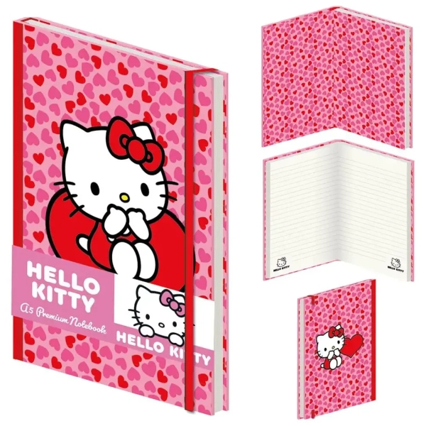 Hello Kitty (Heart) Premium A5 Notebook - 80 Page