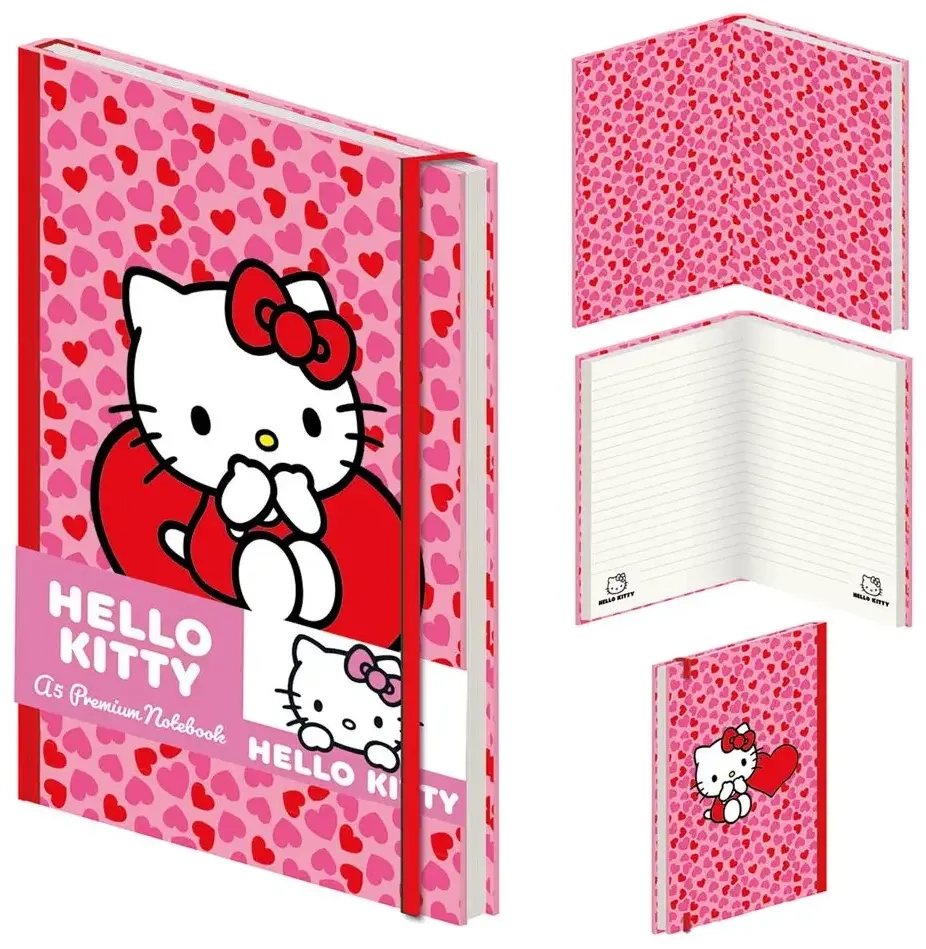 Hello Kitty (Heart) Premium A5 Notebook - 80 Page