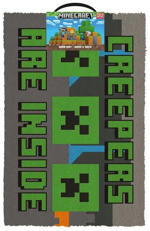 Minecraft (Creepers Need Hugs) Coir Doormat 40X60