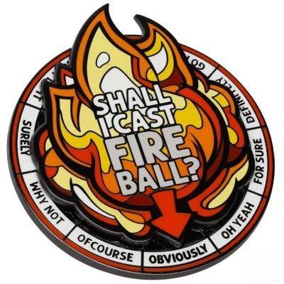Casting Fireball Spinner Pin