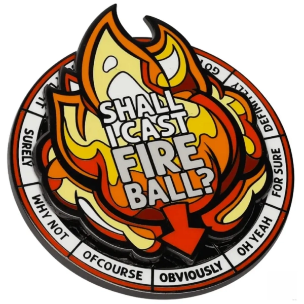 Casting Fireball Spinner Pin
