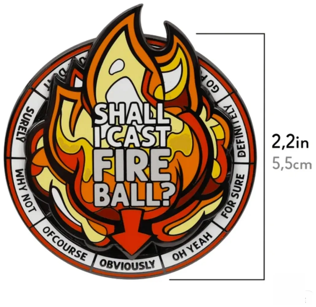 Casting Fireball Spinner Pin