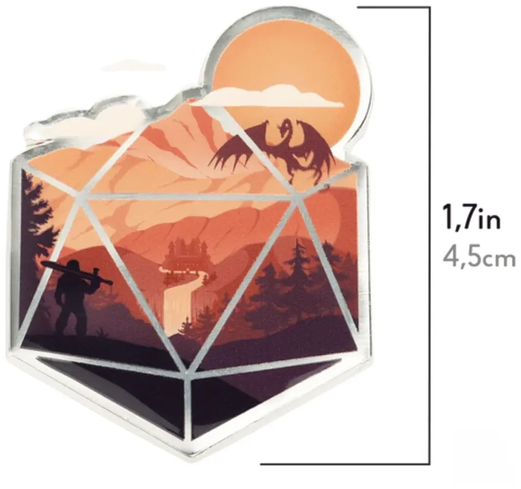 The D20 Hero Pin
