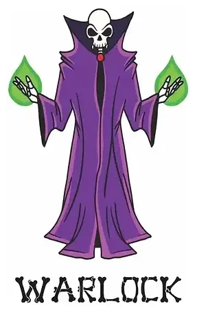 Pin Skele-Pin Adventurers Warlock