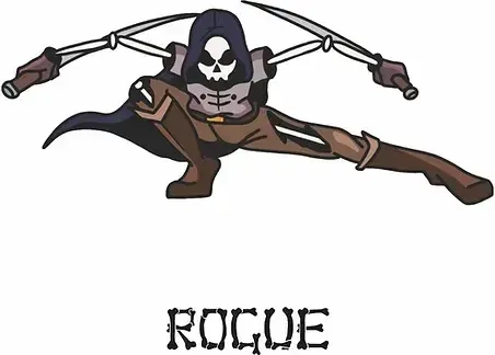 Pin Skele-Pin Adventurers Rogue