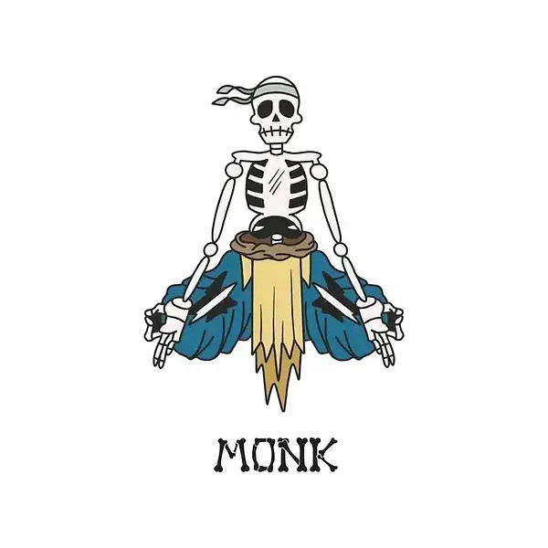 Pin Skele-Pin Adventurers Monk