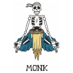 Pin Skele-Pin Adventurers Monk