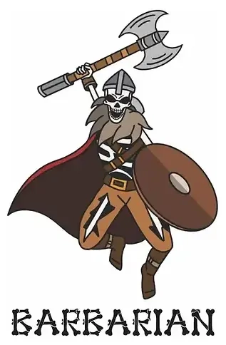 Pin Skele-Pin Adventurers Barbarian